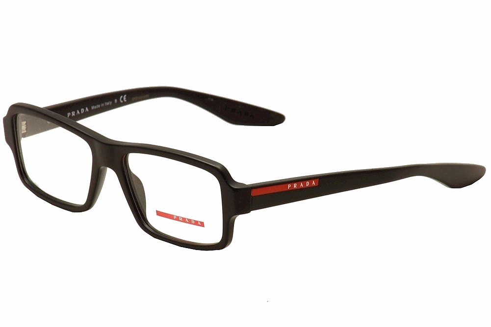 Prada Men's Eyeglasses VPS 01G 01/G Full Rim Optical Frame 