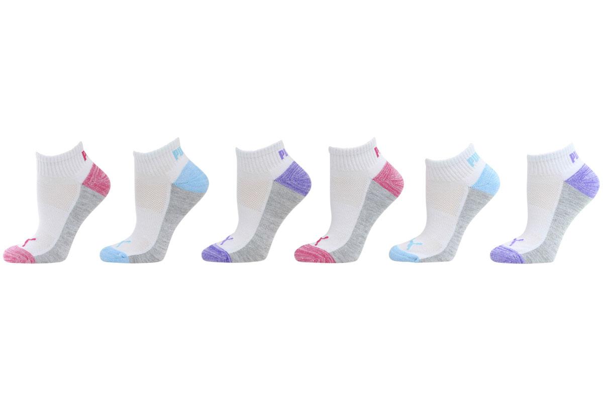 Puma Women's 6-Pack Colored Toe Quarter Crew Socks | JoyLot.com