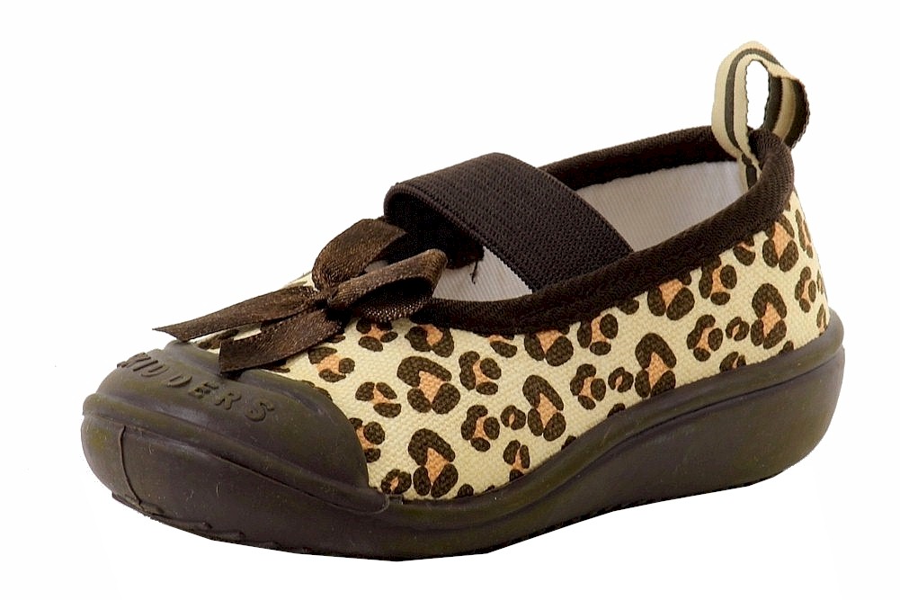 Skidders Infant Toddler Girl's Brown Leopard Print Canvas Mary Janes ...