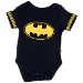 Batman Infant Boy's Creeper Logo Black Bodysuit