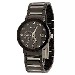 Bulova Men's Black Dual Time Stainless Steel Diamond Analog Dress Watch