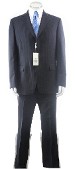 Gianfranco Ferrre Suit Men's 3-Button Black/White Stripes 100% Wool