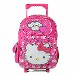 Hello Kitty Hearts & Dots Pink Rolling Backpack 17in School Bag