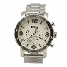 Men's Fossil Nate JR1444 Silver Stainless Steel Chronograph Watch