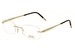 Silhouette Men's Eyeglasses Finesse 4443 6062 23K Gold Plated Optical Frame