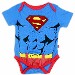 Superman Infant Boy's Creeper Uniform & Muscles Blue Bodysuit