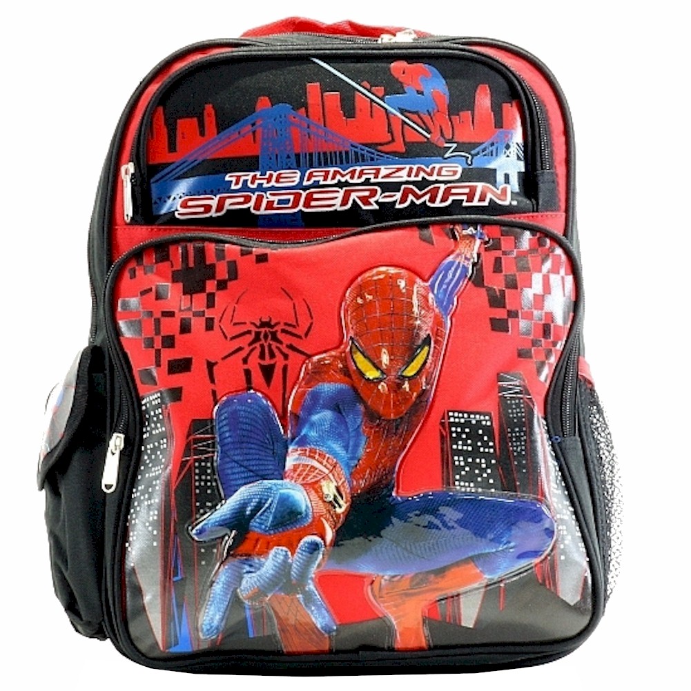 The Amazing Spiderman Black/Red Backpack Bag | JoyLot.com