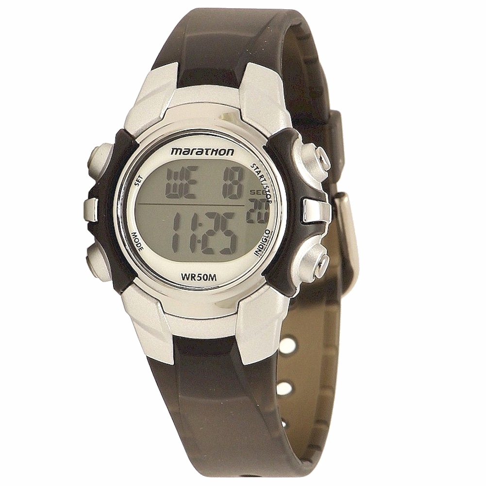 Timex Women's Marathon T5K8059J Indiglo Silver/Black Digital Sport Watch |  