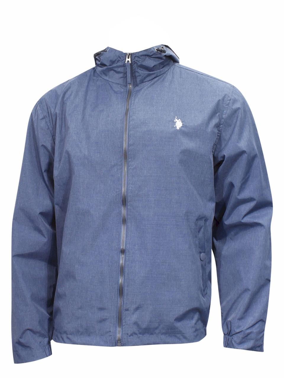 polo windbreaker jacket with hood