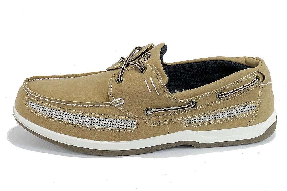 Island Surf Men's Fashion Lace Up Parchment Cod Boat Shoes | JoyLot.com