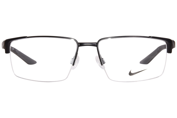 Nike 8054 Eyeglasses Men's Semi Rim Rectangle Shape | JoyLot.com