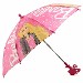 Barbie Girl's Pink Glitter & Glam 3D Handle Umbrella