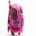 Disney Princess Girl's 3D Shimmer Pink Rolling Backpack Bag