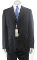 Gianfranco Ferrre Suit Men's 3-Button Black/White Stripes 100% Wool