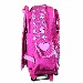 Hello Kitty Hearts & Dots Pink Rolling Backpack 17in School Bag