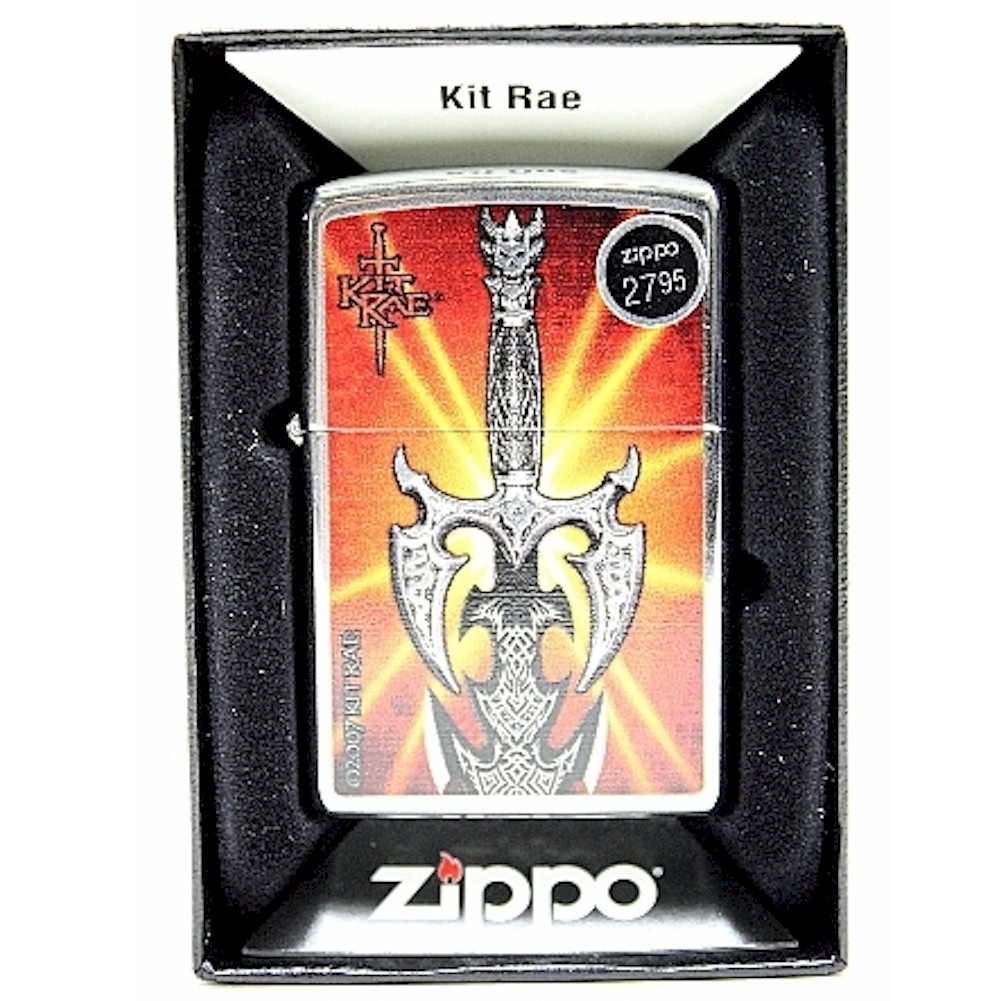 Zippo 24788 Kit Rae Kilgorin Sword Silver Lighter