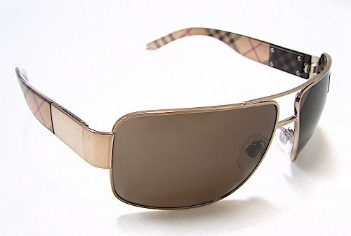 BURBERRY 3040 Sunglasses Gold/Striped Brown 1064/73 Shades 