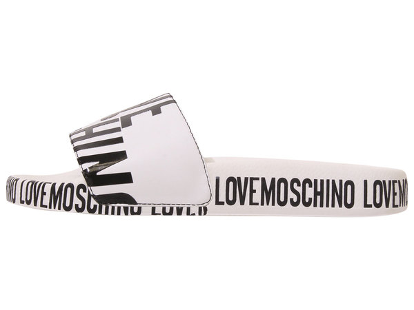 Moschino logo-print pool slides - Pink