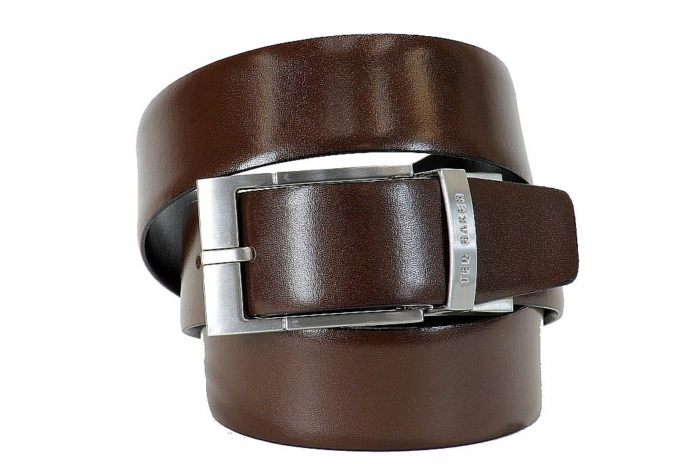 Ted Baker London Men's Connary Reversible Black/Brown Leather Belt