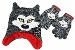 Critter Collection Knit Grey/Red Fox Fleece Hat & Gloves Set Sz. 4-7
