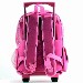 Disney Princess Girl's 3D Shimmer Pink Rolling Backpack Bag