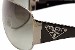 Prada SPR57L SPR/57L 5AV-3M1 Silver/Gunmetal Shield Sunglasses 57mm