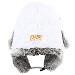 Woolrich Fur Lined White Winter Aviator Hat