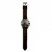 Fossil Men's Grant FS4813 Brown Leather Chronograph Analog Watch