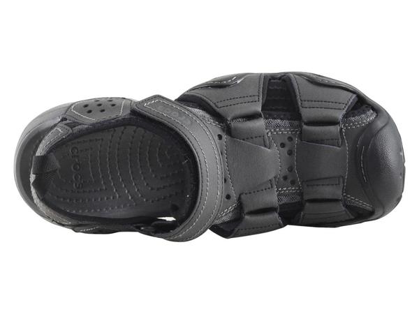 crocs men's swiftwater leather fisherman