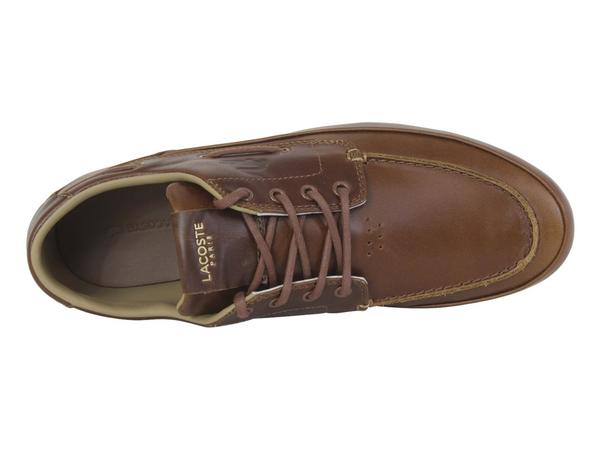 lacoste brown marina trainers