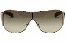 Prada SPR57L SPR/57L 5AV-3M1 Silver/Gunmetal Shield Sunglasses 57mm