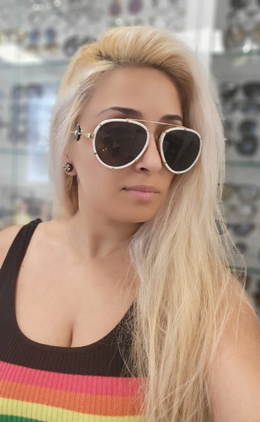 Versace VE2232 Sunglasses Women's Fashion Pilot w/Neck Strap
