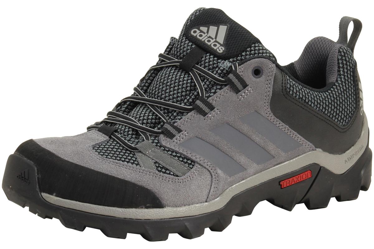 Men's  Hiking Sneakers Shoes - Granite/Vista Grey/Black - 9 D(M) US - Adidas Caprock