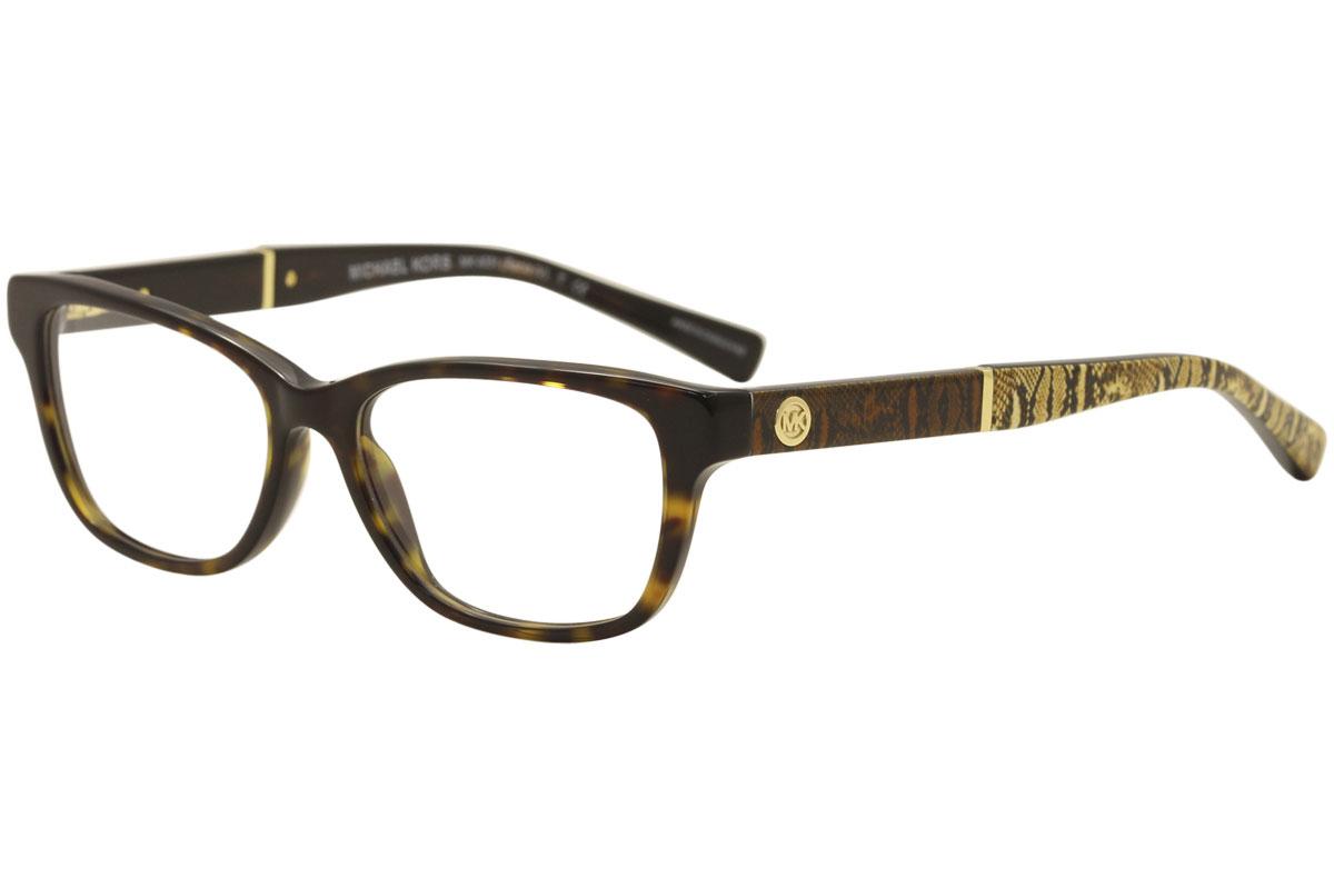 Women's Eyeglasses  MK4031 MK/4031 Full Rim Optical Frame - Dark Tortoise/Python Print/Gold   3180 -  Lens 51 Bridge 15 Temple 135mm - Michael Kors Rania IV