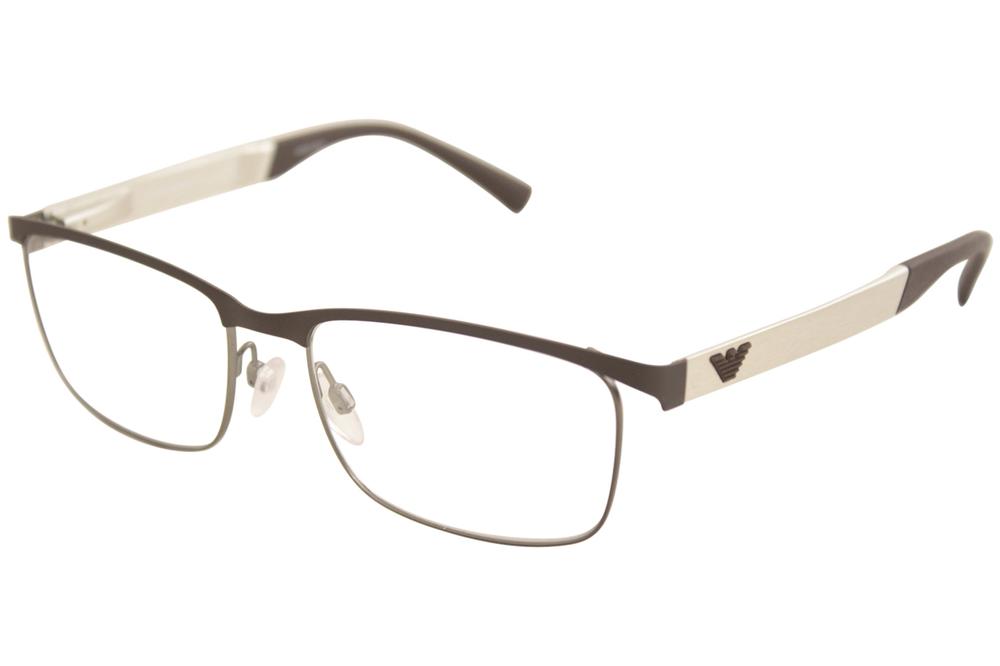 Emporio Armani Men's Eyeglasses EA1057 EA/1057 Full Rim Optical Frame - Matte Brown   3161 - Lens 54 Bridge 17 Temple 145mm