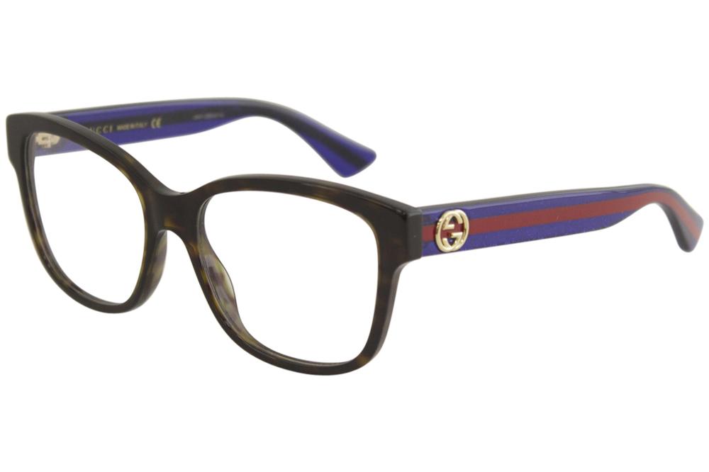 Gucci Womens Eyeglasses Gg0038o Gg0038o 003 Dark Havana Optical