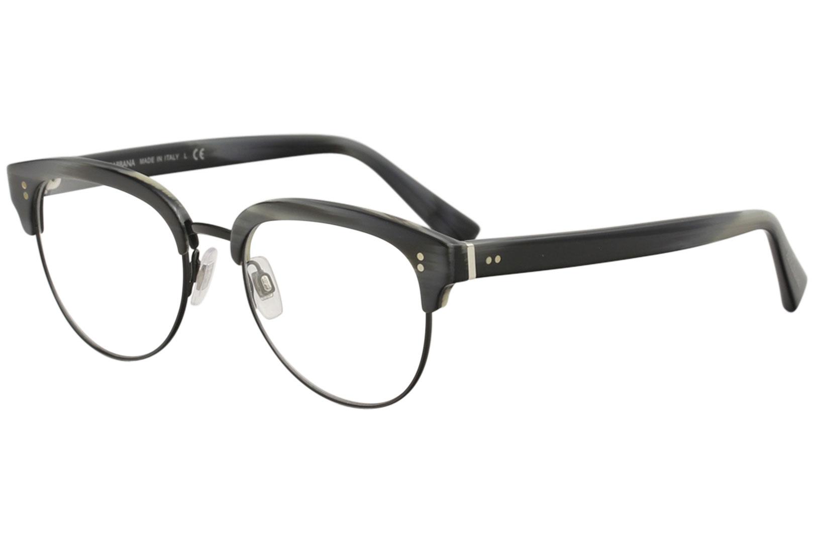 D&G Men's Eyeglasses DG3270 DG/3270 3117 Striped Blue/Black Optical Frame 52mm - Striped Blue/Black   3117 - Lens 52 Bridge 19 B 43 ED 56.4 Temple 145mm -  Dolce & Gabbana