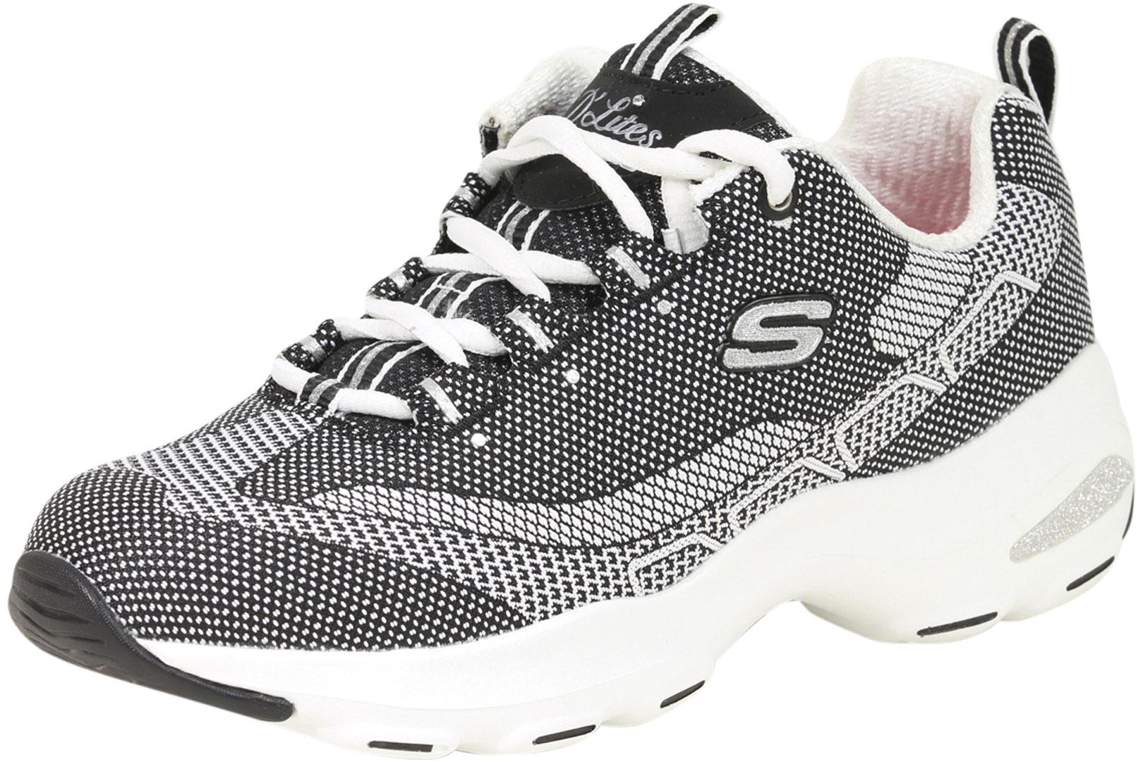 Skechers Women's D'Lite Ultra Memory Foam Sneakers Shoes - Black - 10 B(M) US