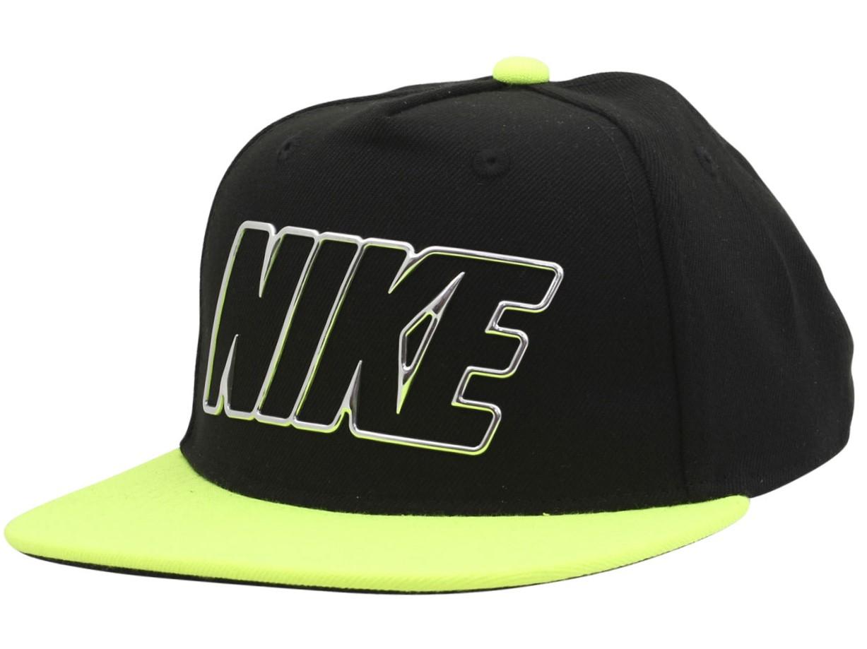 Nike Little Boy's Crystal Club Snapback Baseball Cap Hat - Volt/Black - 4/7