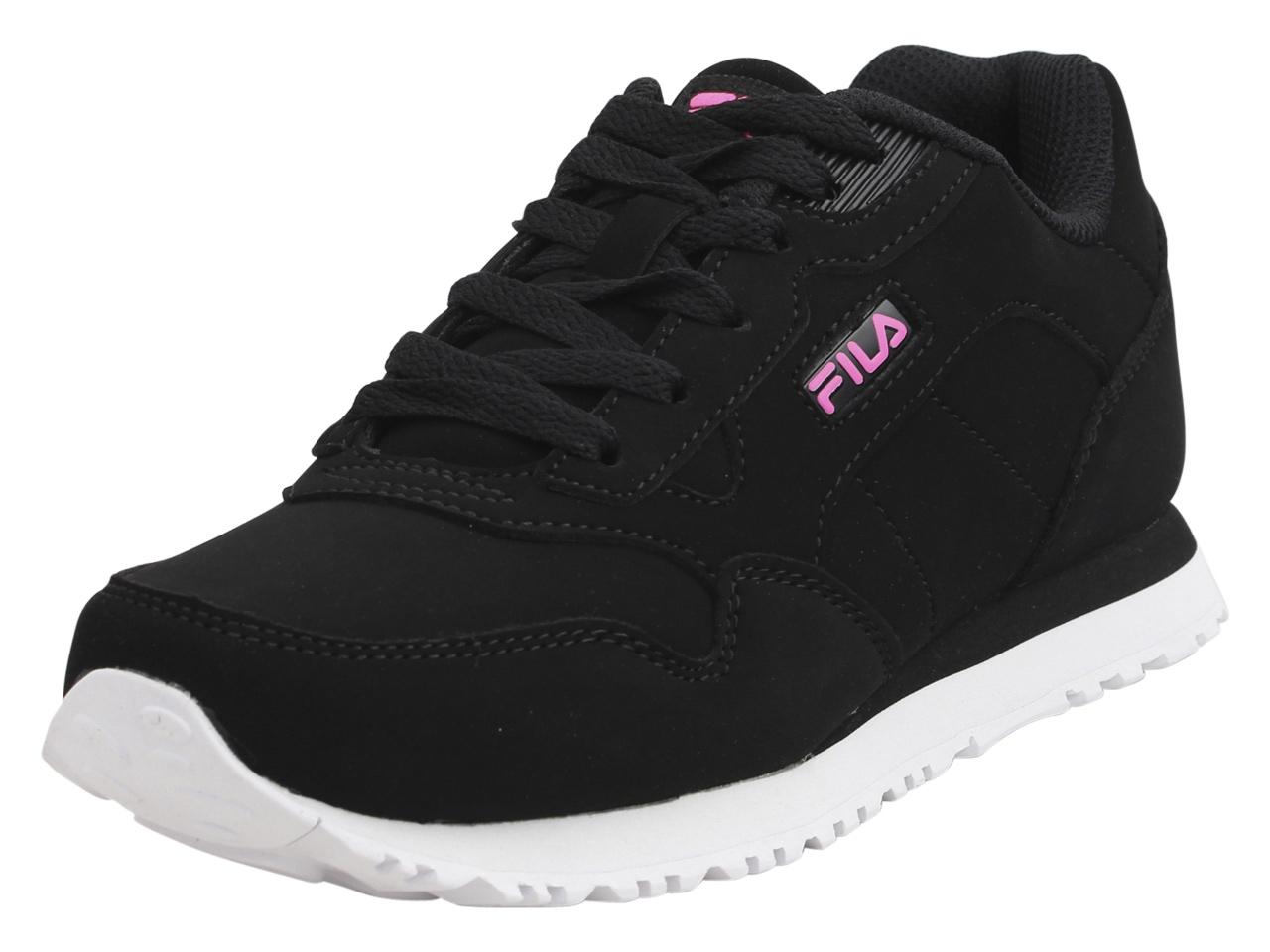 Fila Women's Cress Sneakers Shoes - Black/Knock Out Pink/White - 11 B(M) US