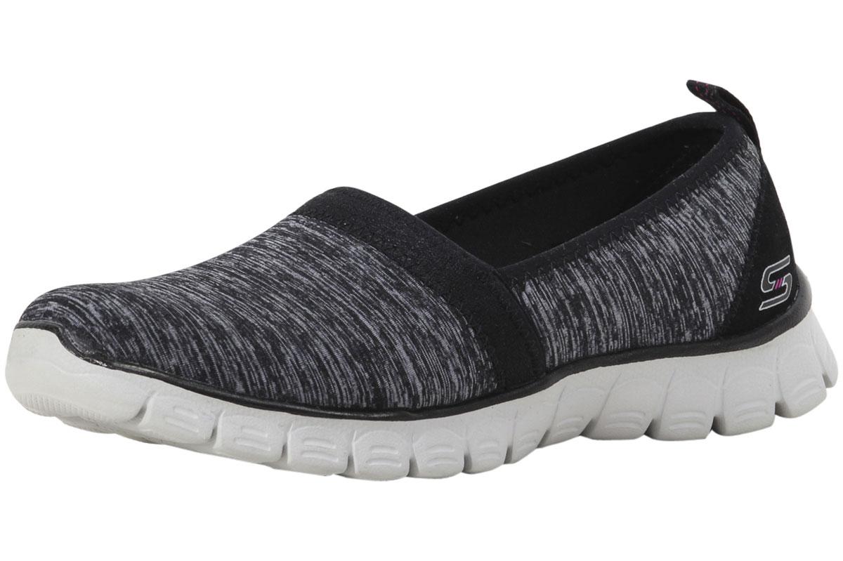 Skechers Women's EZ Flex 3.0 Swift Motion Memory Foam Loafers Shoes - Black/Gray - 6 B(M) US