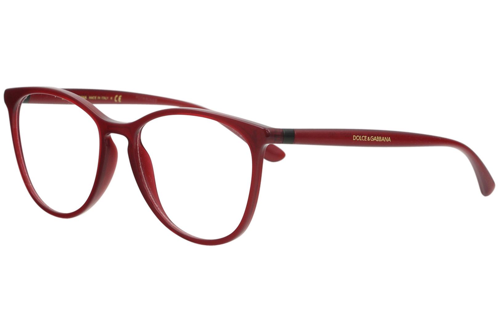 Dolce & Gabbana Women's Eyeglasses D&G DG5034 DG/5034 Full Rim Optical Frame - Transparent Bordeaux   1551 - Lens 53 Bridge 17 B 45.8 ED 57.8 Temple 140mm