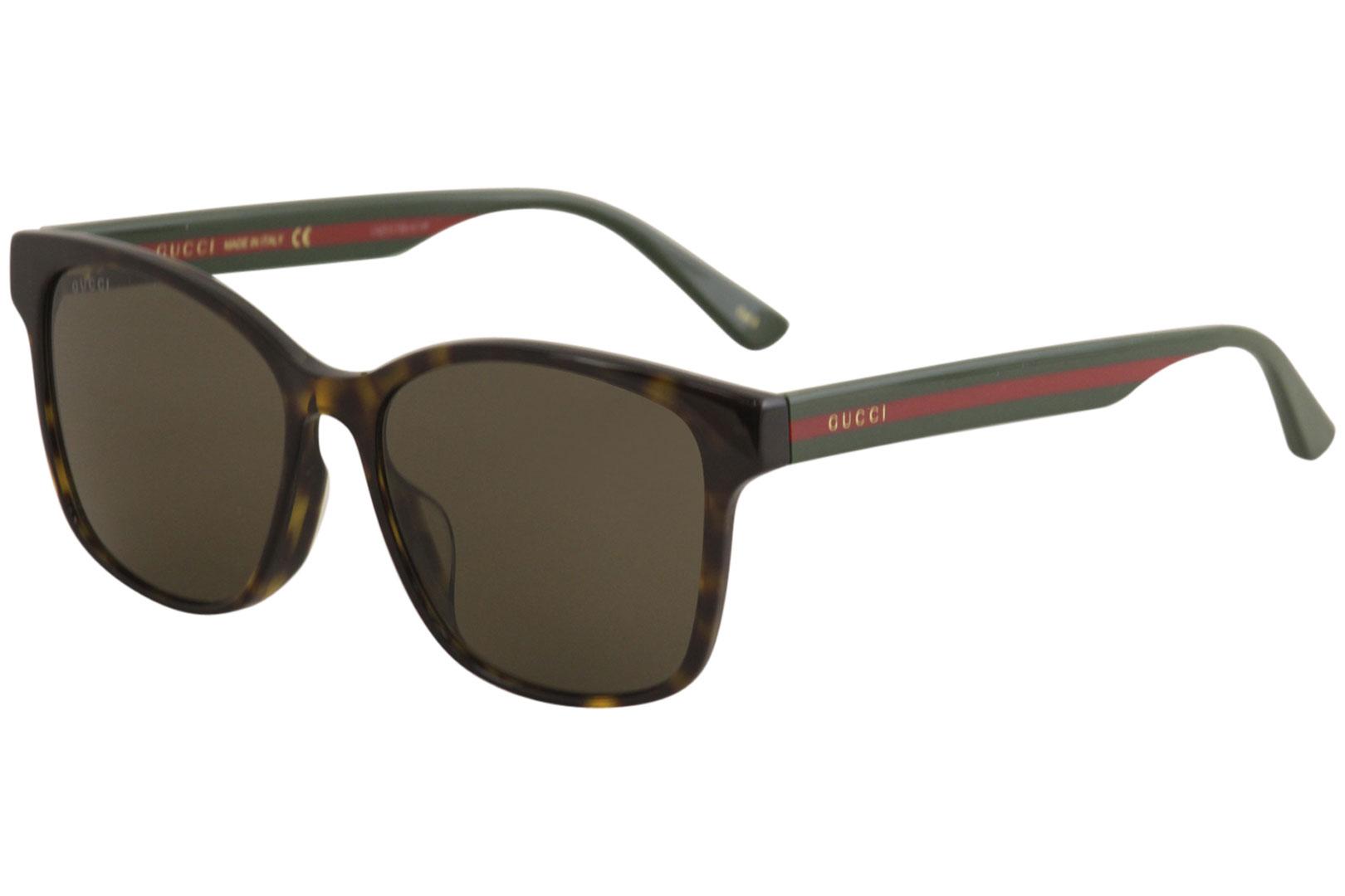 - Havana Green Red/Brown   003 - Lens 56 Bridge 17 Temple 145mm -  Gucci