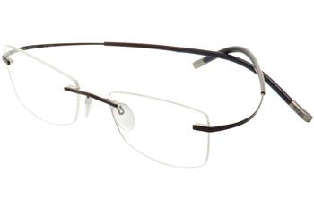 Silhouette Eyeglasses Titan Minimal Art Icon Chassis 7581 Rimless Optical Frame - Red - Bridge 21 Temple 160mm