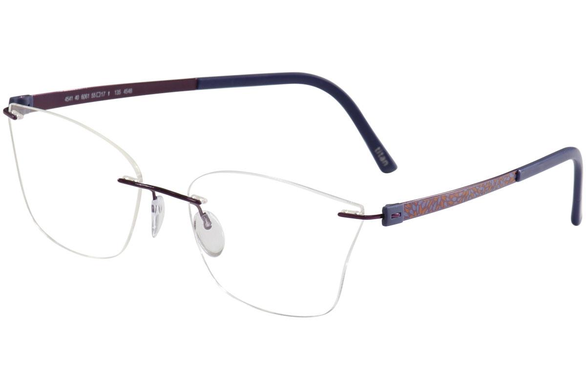 Silhouette Eyeglasses Titan Accent Flora Edition Chassis 4548 Optical Frame
