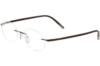 Silhouette Eyeglasses Fusion Chassis 5479 Rimless Optical Frame - Brown - Bridge 21 Temple 150mm