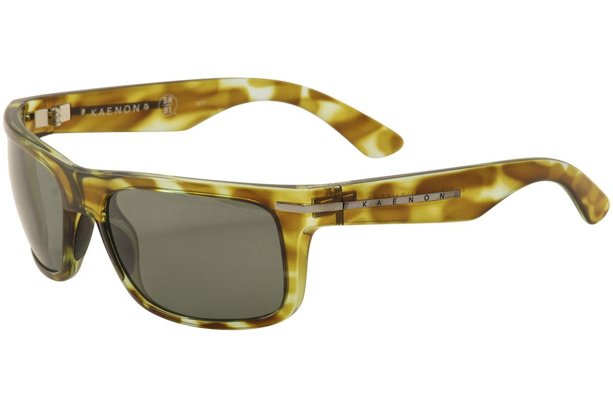 Kaenon Burnet 017 Polarized Fashion Sunglasses - Moss Silver/SR 91 Grey Polarized Lens   G120  - Lens 57 Bridge 19 Temple 125mm