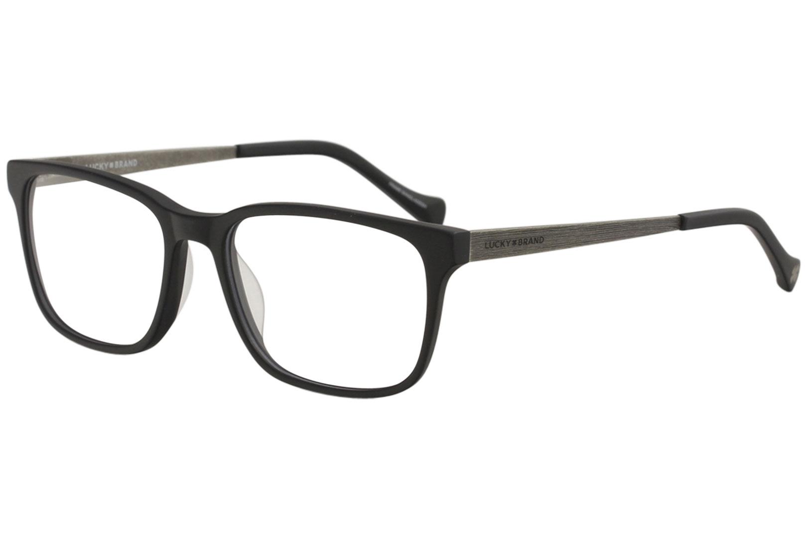 Lucky Brand Men's Eyeglasses D404 D/404 Matte Black Full Rim Optical Frame 54mm - Matte Black - Lens 54 Bridge 17 Temple 140mm