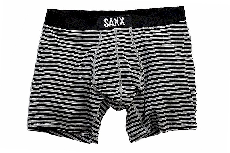 Saxx Men's Vibe Everyday Modern Fit Boxer Underwear - Black Stripe - Small