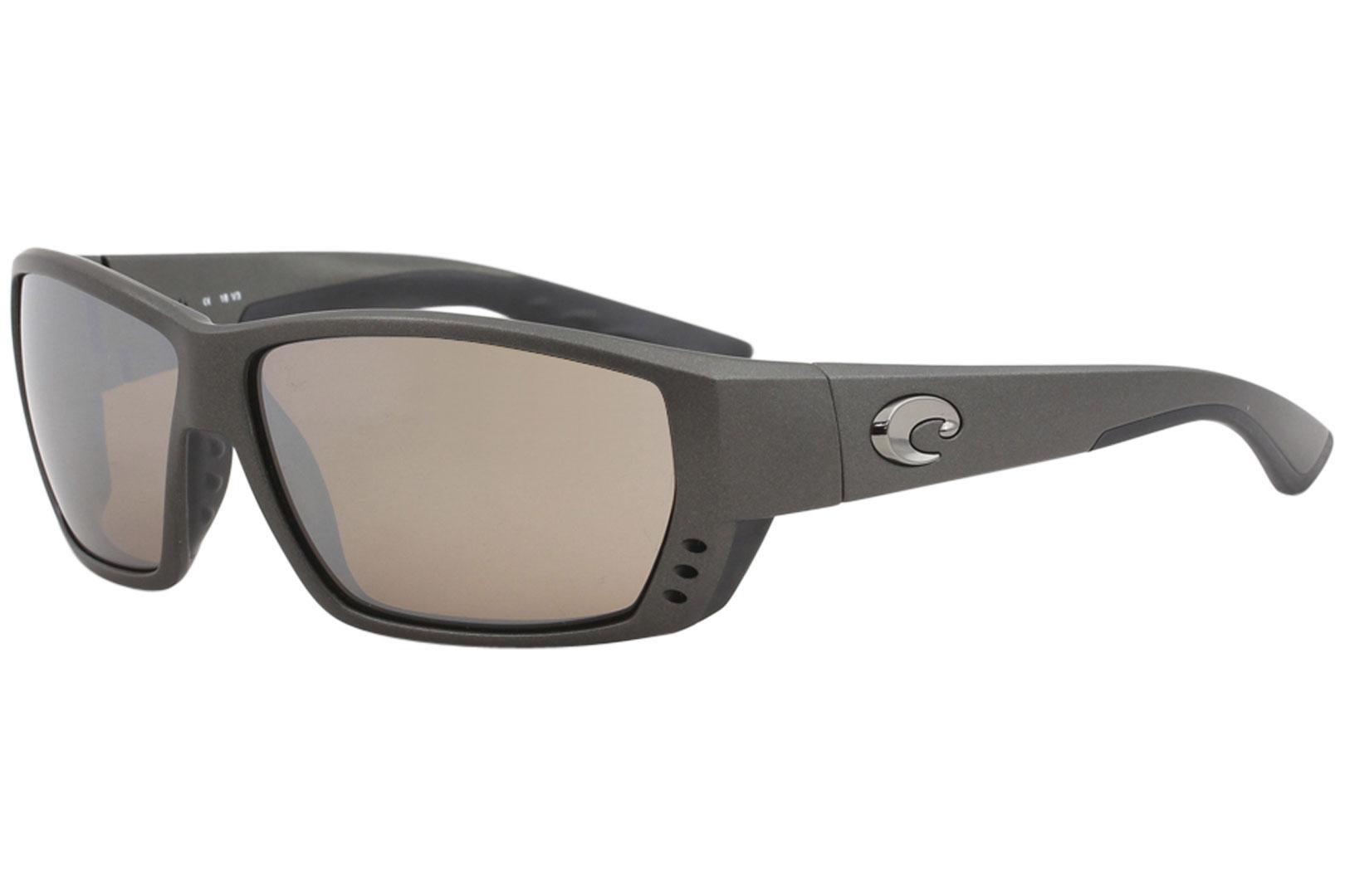 Costa Del Mar Men's Tuna Alley Sport Polarized Sunglasses - Matte Steel Grey/Polarized Copper Silver Mirror - Lens 62 Bridge 13 Temple 115mm